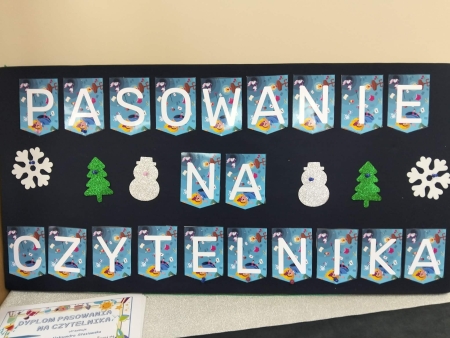 Pasowanie na czytelnika w bibliotece szkolnej