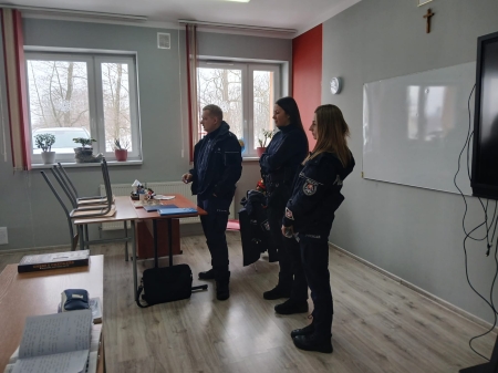 Prelekcja nt. „Bezpieczne ferie” oraz „Prawo znam, przestrzegam i reaguję”